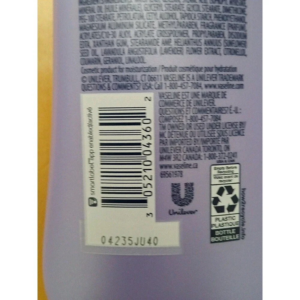 (2) Vaseline Intensive Care Calm Healing Lotion Lavender Extract 10oz Each